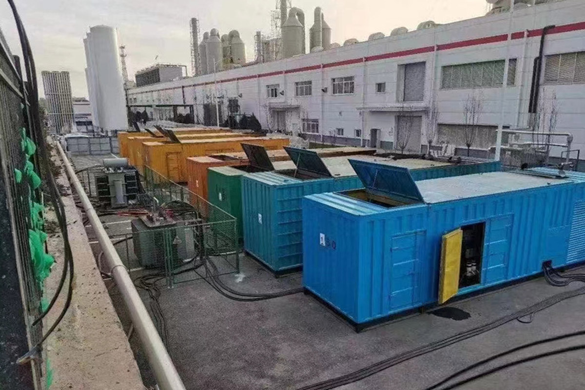 若羌发电机租赁施工现场